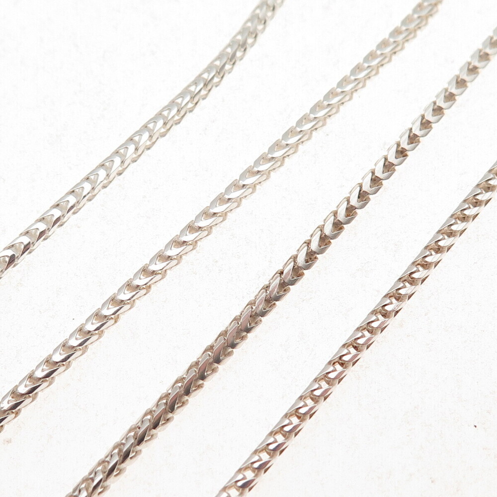 P. Lux 925 Sterling Silver Vintage Italy Franco Chain Necklace 18" - Picture 4 of 8